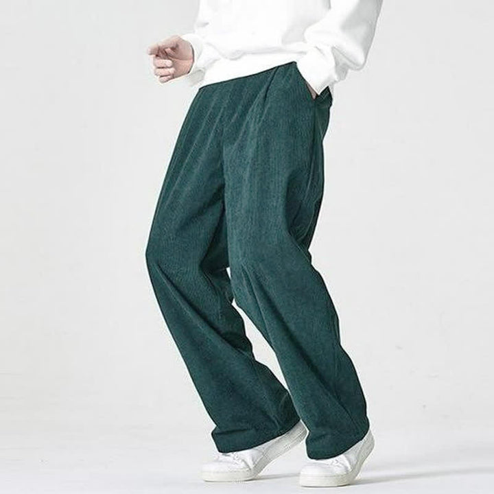 Buddha Stones Lässige Herrenhose mit Reißverschluss, geradem Bein und Tasche – ideal für Herbst und Winter. - image 7