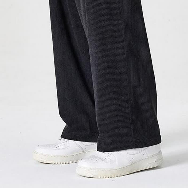 Buddha Stones Lässige Herrenhose mit Reißverschluss, geradem Bein und Tasche – ideal für Herbst und Winter. - image 16