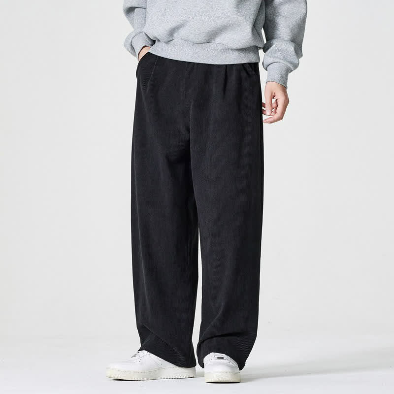 Buddha Stones Lässige Herrenhose mit Reißverschluss, geradem Bein und Tasche – ideal für Herbst und Winter. - image 10