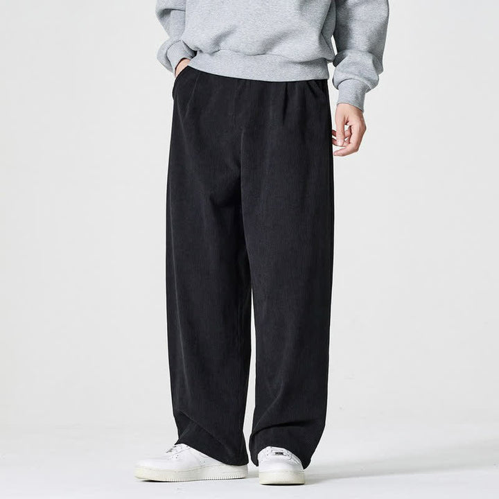 Buddha Stones Lässige Herrenhose mit Reißverschluss, geradem Bein und Tasche – ideal für Herbst und Winter. - image 10