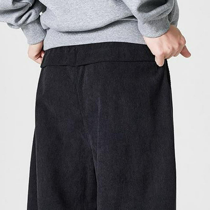 Buddha Stones Lässige Herrenhose mit Reißverschluss, geradem Bein und Tasche – ideal für Herbst und Winter. - image 15