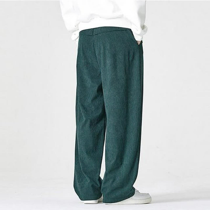 Buddha Stones Lässige Herrenhose mit Reißverschluss, geradem Bein und Tasche – ideal für Herbst und Winter. - image 6