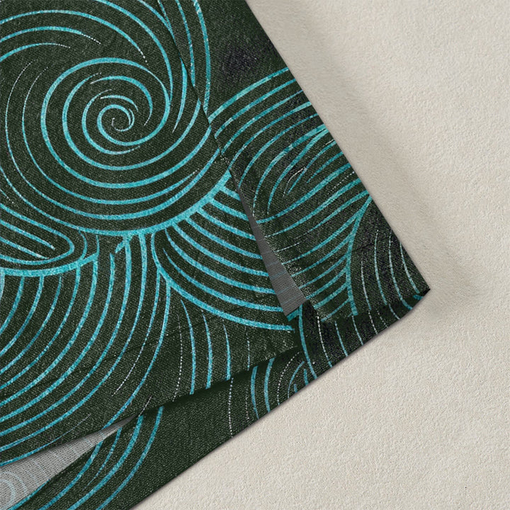 Buddha Stones Kimono für Herren aus Baumwolle mit Wellenmuster und offener Vorderseite - image 4