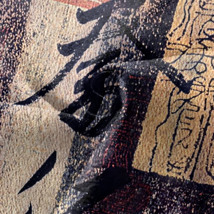 Buddha Stones Kimono aus Baumwolle mit Zen-Kalligrafie und Bambusmuster, offener Vorderseite, für Herren - image 5