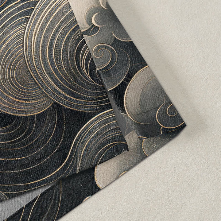 Buddha Stones Kimono aus Baumwolle mit Drachen-, Wolken- und Meeresmuster, offener Vorderseite, für Herren - image 4