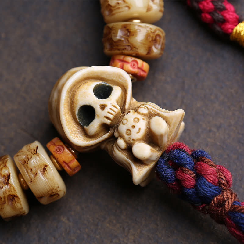 Buddha Stones Armband aus tibetischen Knochenperlen – Herr der Leichen – Waldschutz - image 1