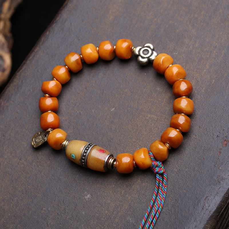 Buddha Stones Armband aus Knochenperlen – Herr des Leichenwaldes – Stärke und Schutz - Zakiram - 10×7mm - image 3