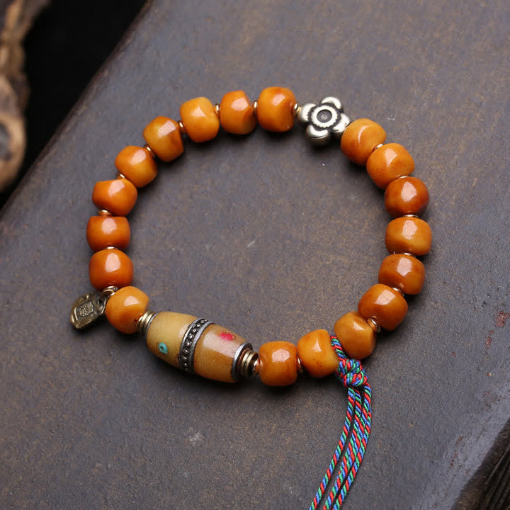 Buddha Stones Armband aus Knochenperlen – Herr des Leichenwaldes – Stärke und Schutz - Zakiram - 10×7mm - image 3