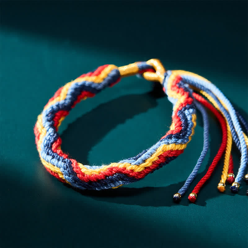 Buddha Stones Handgewebtes tibetisches mehrfarbiges Seil-Heilarmband - Mehrfarbig (Handgelenkumfang: 15-19 cm) - image 0