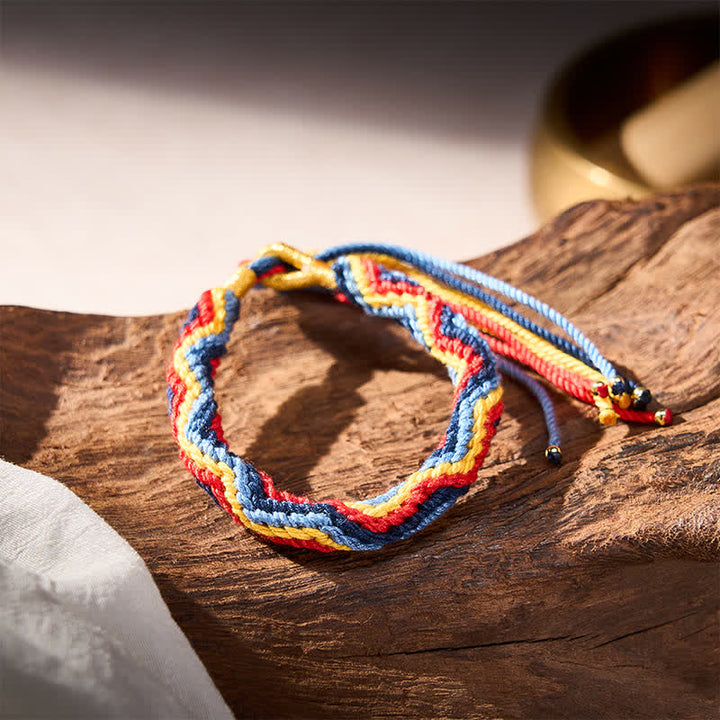 Buddha Stones Handgewebtes tibetisches mehrfarbiges Seil-Heilarmband - image 5