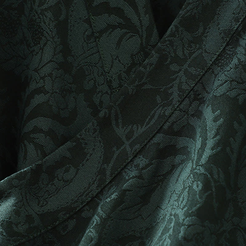 Buddha Stones Herbstlicher Kimono im Vintage-Stil mit Kordelzug und Blumenmuster, Damen, Tang-Stil - image 4