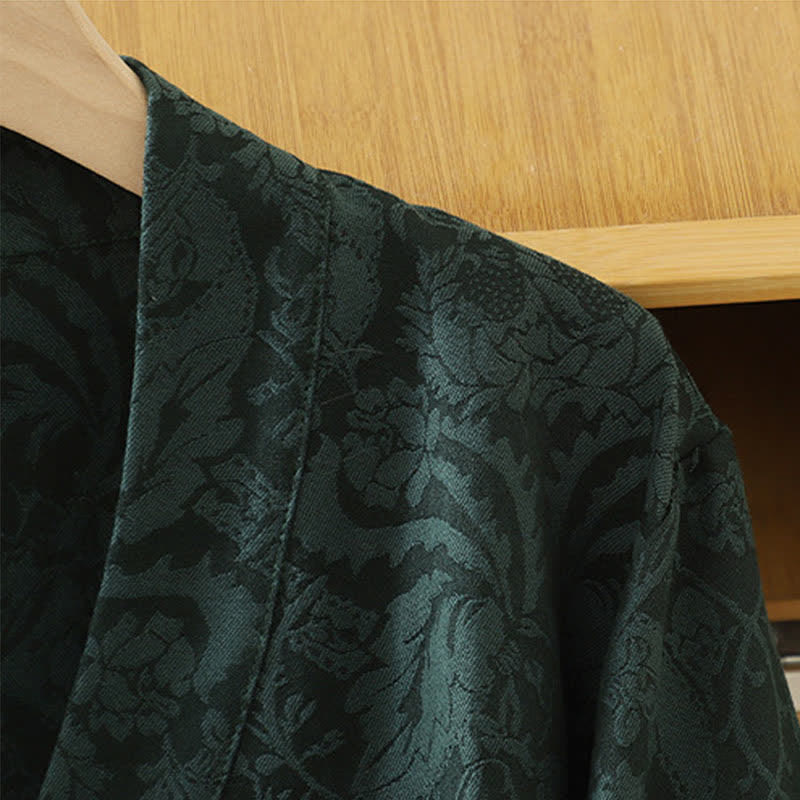 Buddha Stones Herbstlicher Kimono im Vintage-Stil mit Kordelzug und Blumenmuster, Damen, Tang-Stil - image 5