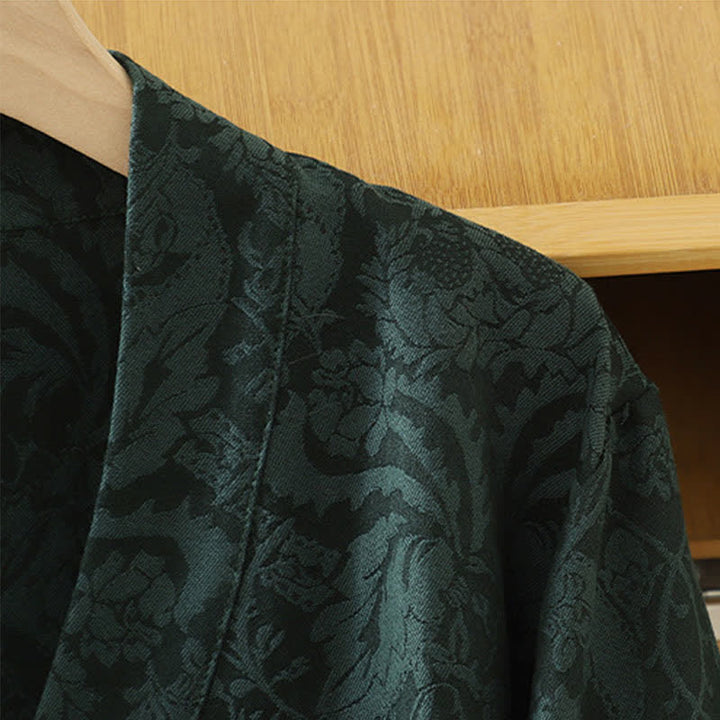 Buddha Stones Herbstlicher Kimono im Vintage-Stil mit Kordelzug und Blumenmuster, Damen, Tang-Stil - image 5