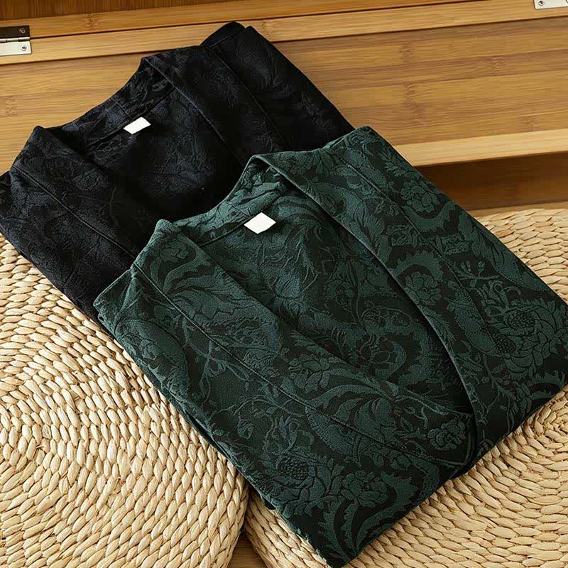 Buddha Stones Herbstlicher Kimono im Vintage-Stil mit Kordelzug und Blumenmuster, Damen, Tang-Stil - image 16