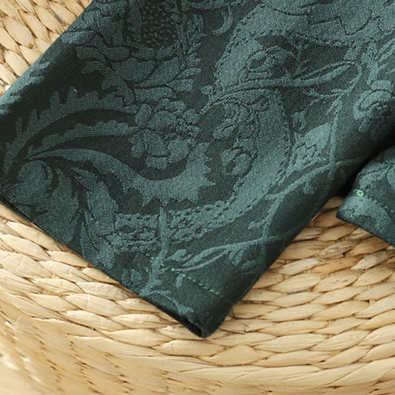Buddha Stones Herbstlicher Kimono im Vintage-Stil mit Kordelzug und Blumenmuster, Damen, Tang-Stil - image 8