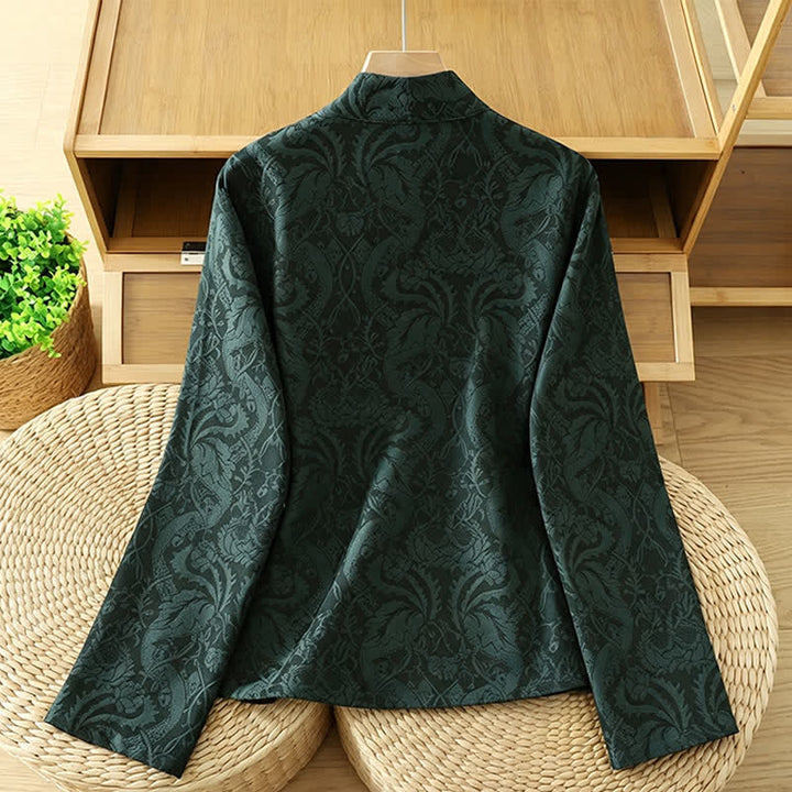 Buddha Stones Herbstlicher Kimono im Vintage-Stil mit Kordelzug und Blumenmuster, Damen, Tang-Stil - image 1