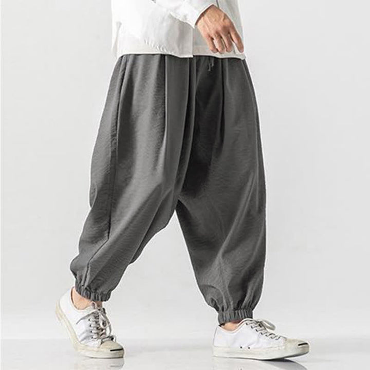 Buddha Stones Lässige, einfarbige Herren-Cropped-Hose mit Kordelzug für Frühling und Sommer, schmal zulaufende Hose mit Tasche - image 22