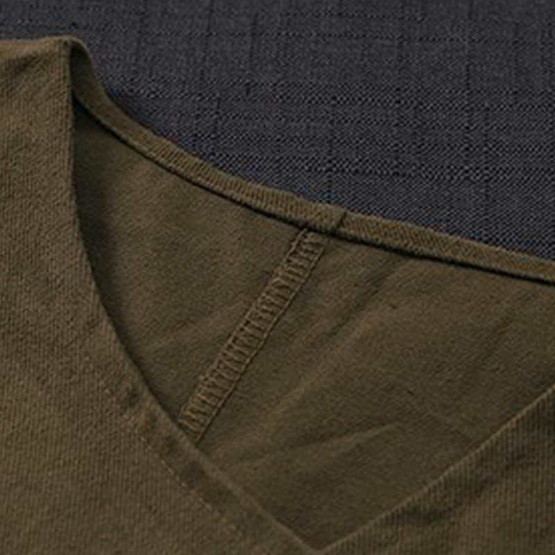 Buddha Stones Sommerliches, minimalistisches Tanktop im Tang-Stil mit Knopfleiste und Tasche – ärmellos, für Damen. - image 5