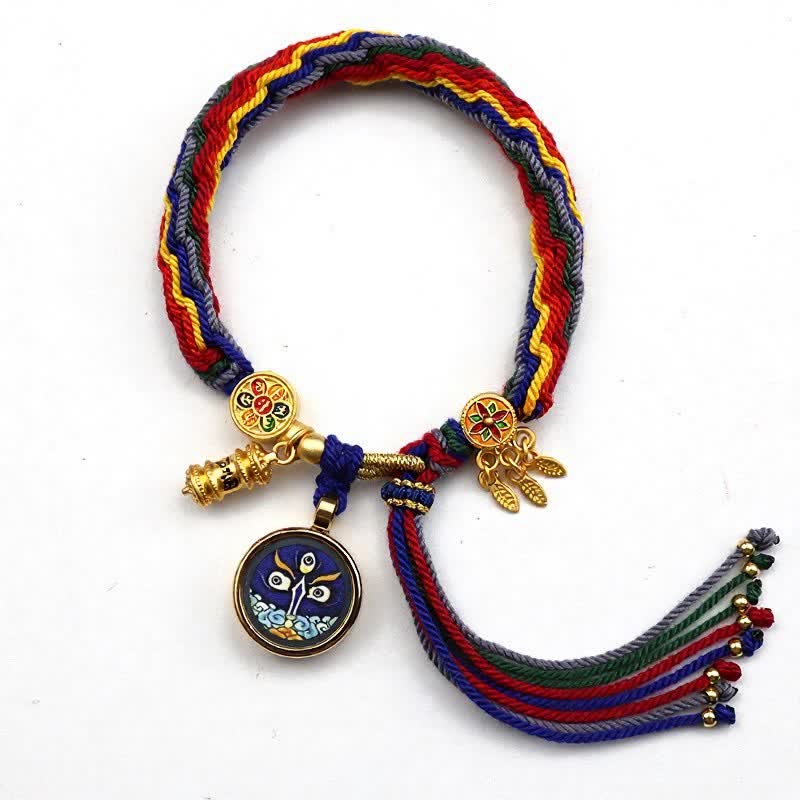 Buddha Stones Armband aus tibetischem Titanstahl mit Om-Mani-Padme-Hum-Motiv - Dunkle Farben - image 10