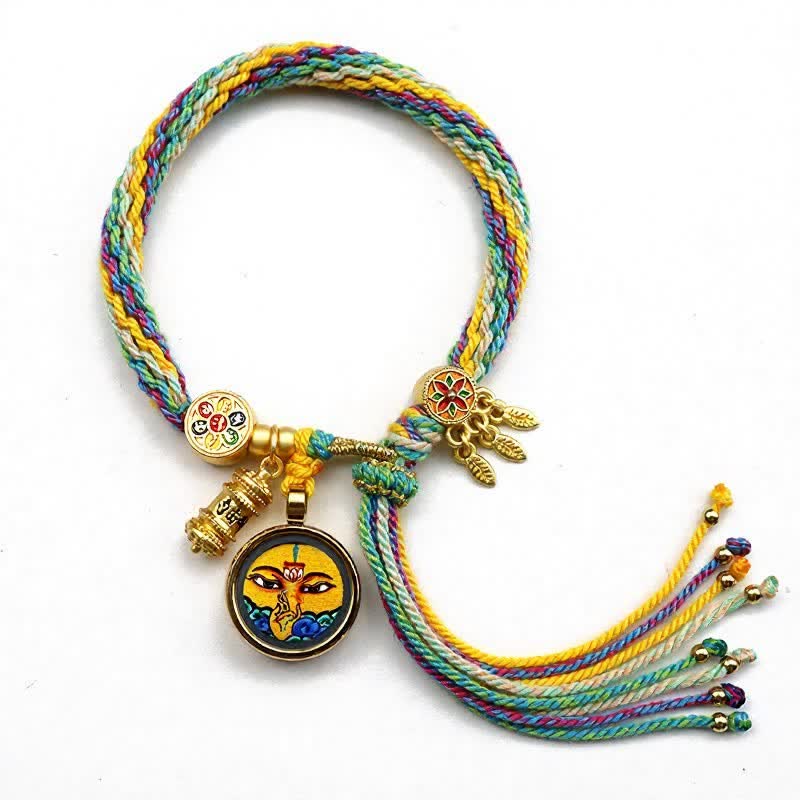 Buddha Stones Armband aus tibetischem Titanstahl mit Om-Mani-Padme-Hum-Motiv - image 1