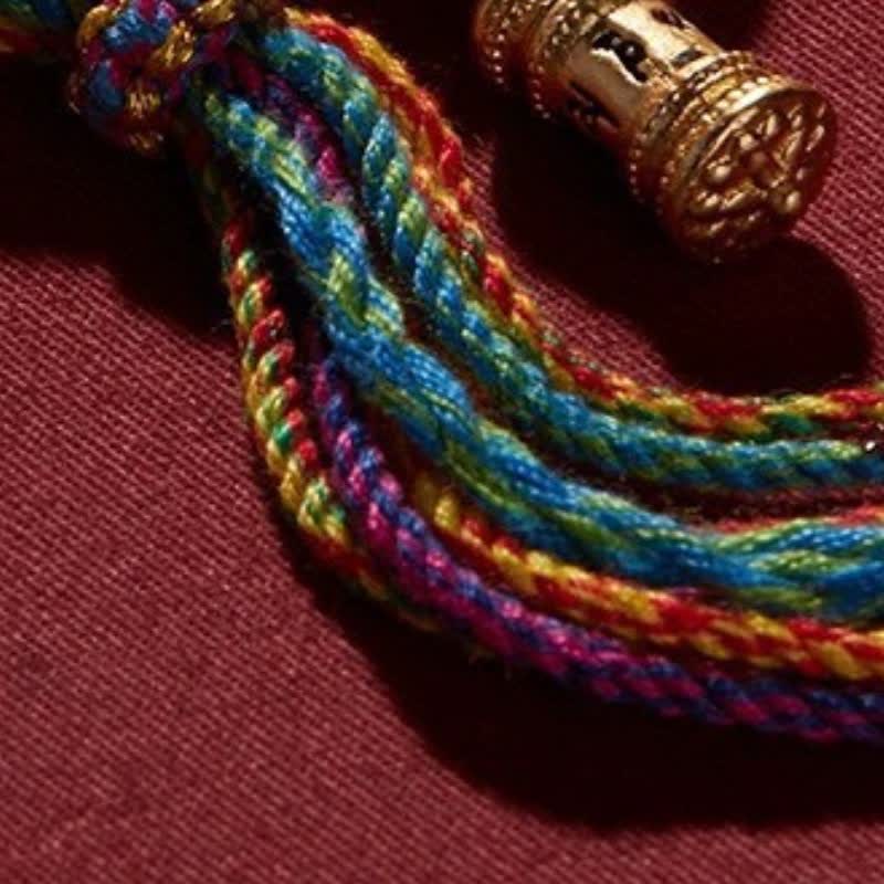 Buddha Stones Tibetisches Om Mani Padme Hum Reinheits-Handgewebtes Kordelarmband - image 4