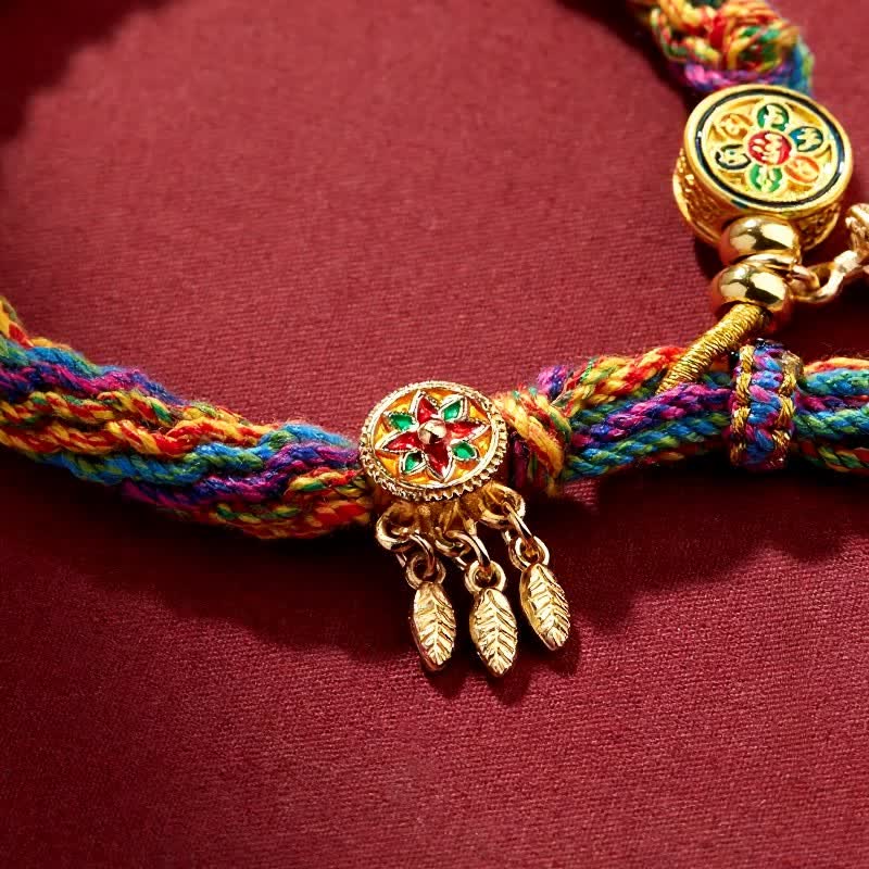 Buddha Stones Tibetisches Om Mani Padme Hum Reinheits-Handgewebtes Kordelarmband - image 3