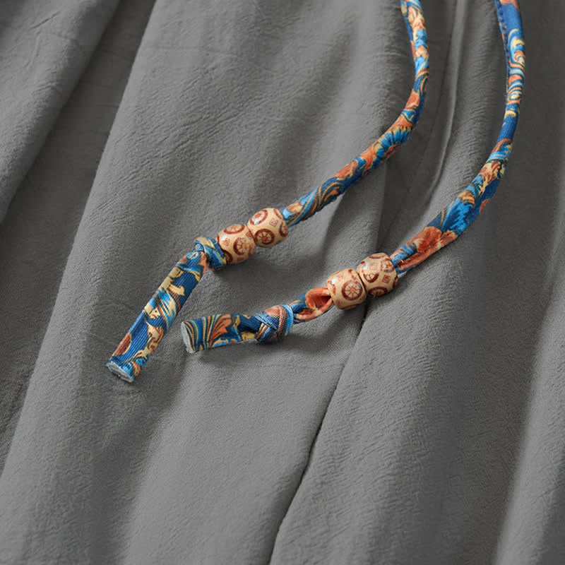 Buddha Stones Lässige Boho-Hose für Frühling und Sommer, lange Herrenhose mit Kordelzug, geometrischem Muster, elastischem Bund und Taschen - image 31