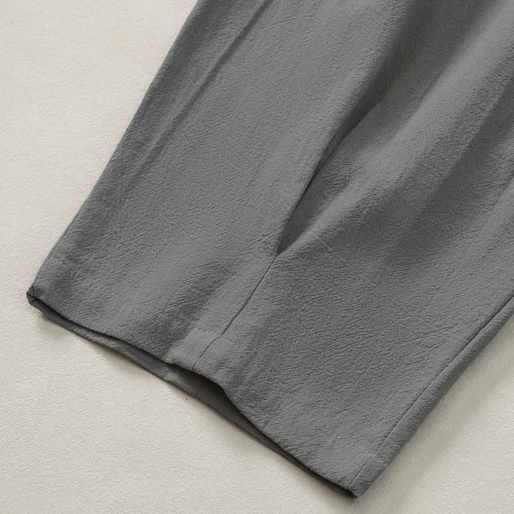 Buddha Stones Lässige Boho-Hose für Frühling und Sommer, lange Herrenhose mit Kordelzug, geometrischem Muster, elastischem Bund und Taschen - image 32