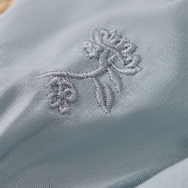 Buddha Stones Sommerliche Vintage-Tang-Style-Damenbluse mit Froschknopfstickerei und Blumenmuster, Ellbogenlänge. - image 4