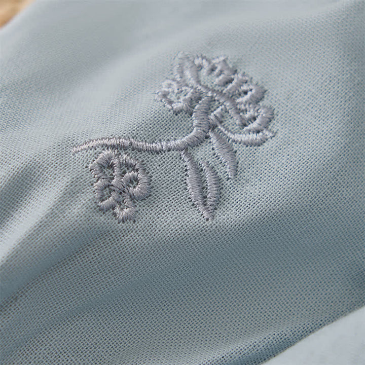 Buddha Stones Sommerliche Vintage-Tang-Style-Damenbluse mit Froschknopfstickerei und Blumenmuster, Ellbogenlänge. - image 4