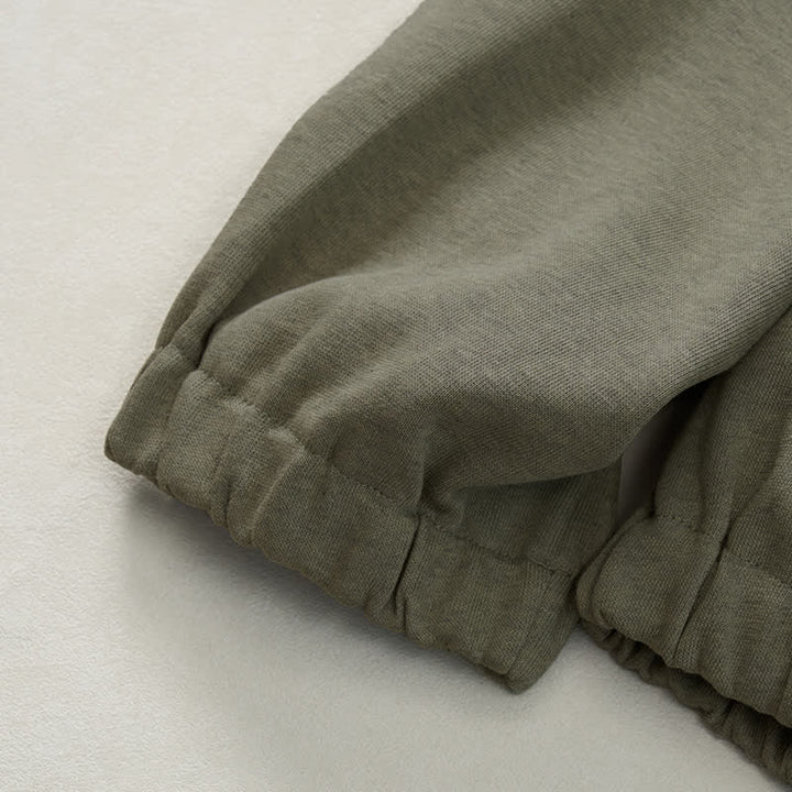 Buddha Stones Lässiges, minimalistisches Herren-Sweatshirt mit Viertelreißverschluss und Tasche für Herbst und Winter - image 4
