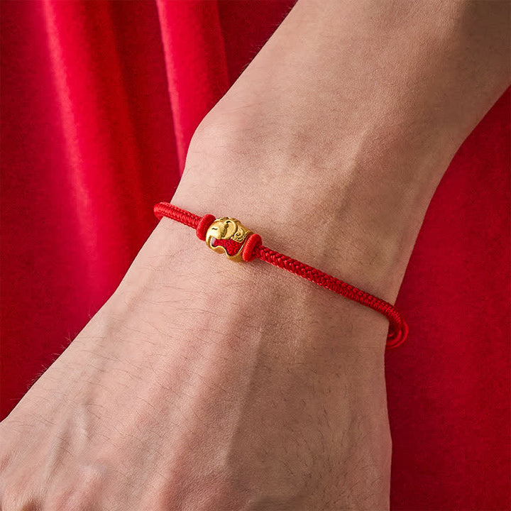 Buddha Stones Rotes Armband mit Elefantenmotiv aus Kupfer - image 3