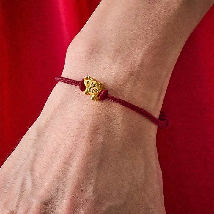 Buddha Stones Elefanten-Armband aus rotem Kupfer - image 12