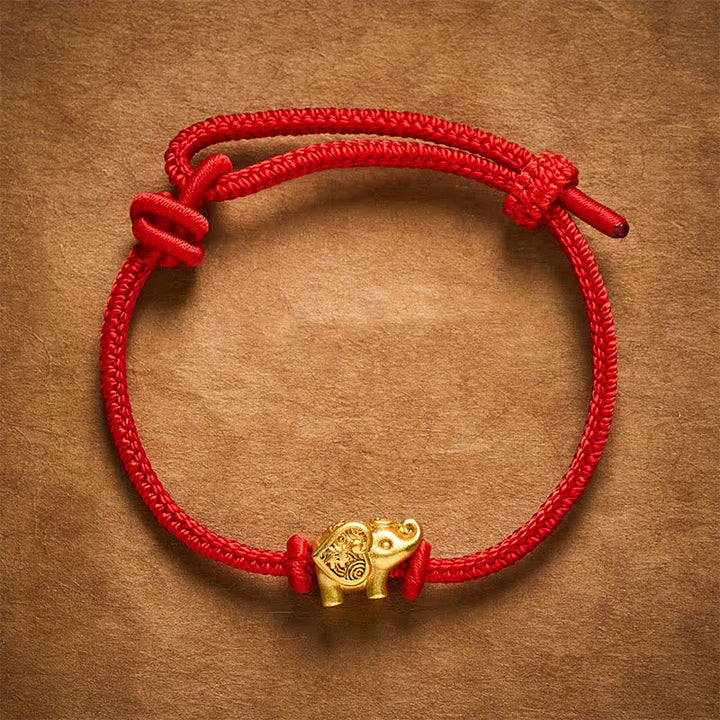 Buddha Stones Elefanten-Armband aus rotem Kupfer - image 2