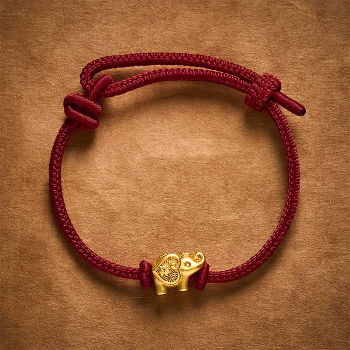 Buddha Stones Elefanten-Armband aus rotem Kupfer - image 11