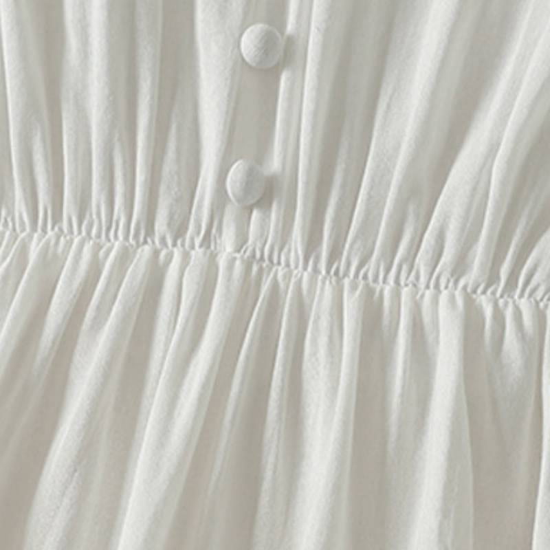 Buddha Stones Frühlingshaftes Boho-Kleid für Damen mit Knopfleiste, langen Ärmeln und Tasche - image 3