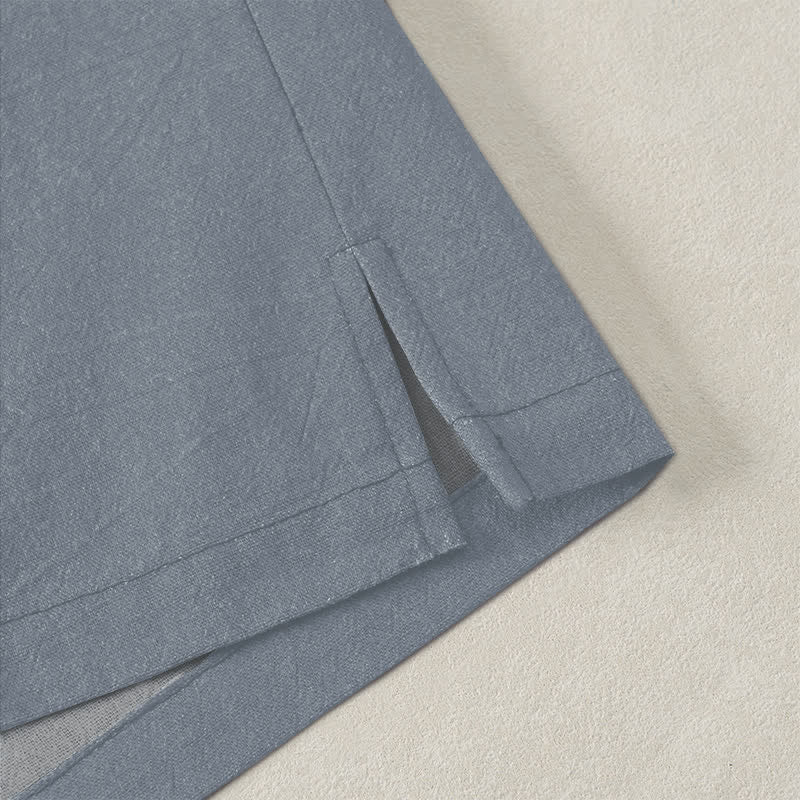 Buddha Stones Kimono aus Baumwolle mit Zen-Lotusmuster und offener Vorderseite für Herren - image 4