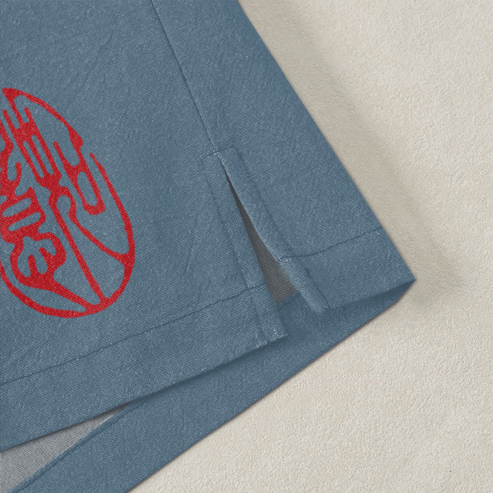 Buddha Stones Kimono aus Baumwolle mit Vollmond-Kiefernmuster und offener Vorderseite für Herren - image 4