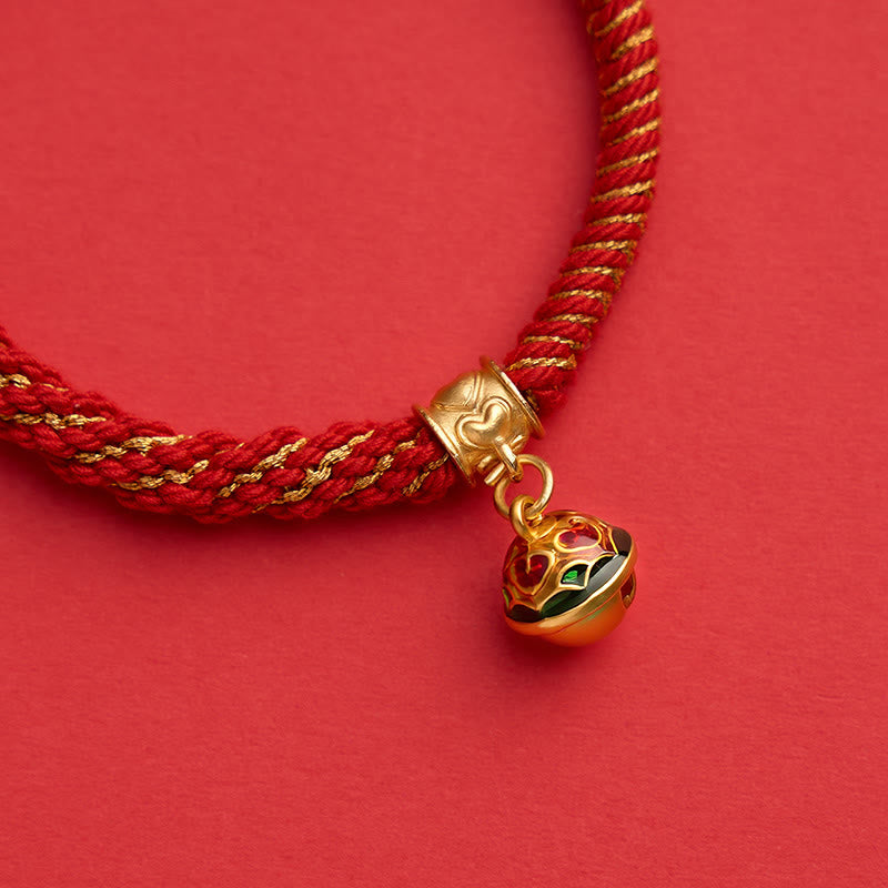 Buddha Stones Kupfer-Emaille-Glocken-Weisheits-Tibetisches Seilarmband - image 3