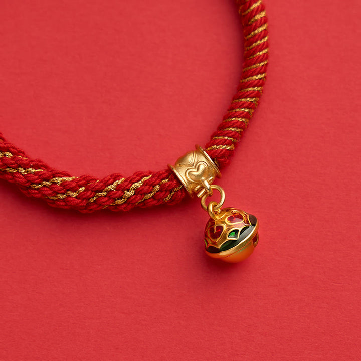 Buddha Stones Kupfer-Emaille-Glocken-Weisheits-Tibetisches Seilarmband - image 3