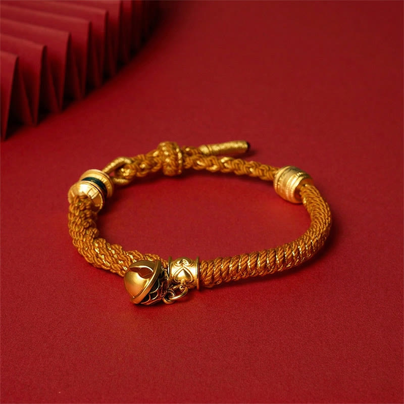 Buddha Stones Kupfer-Emaille-Glocken-Weisheits-Tibetisches Seilarmband - image 14
