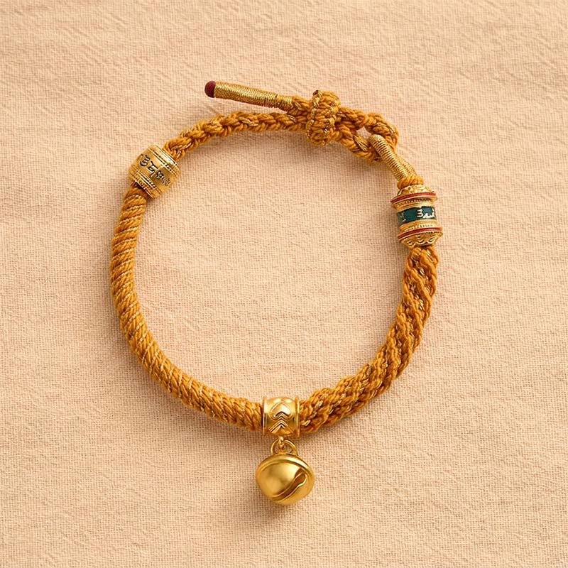 Buddha Stones Kupfer-Emaille-Glocken-Weisheits-Tibetisches Seilarmband - image 13