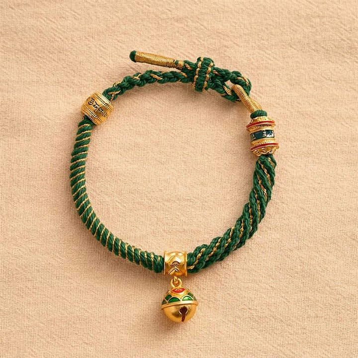 Buddha Stones Kupfer-Emaille-Glocken-Weisheits-Tibetisches Seilarmband - image 10