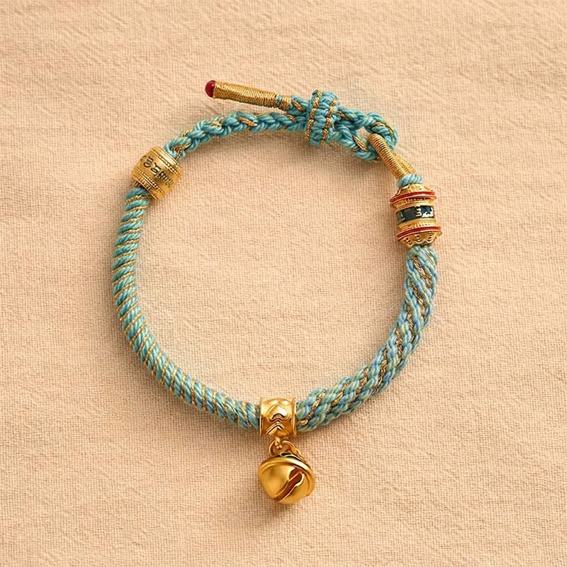 Buddha Stones Kupfer-Emaille-Glocken-Weisheits-Tibetisches Seilarmband - image 16