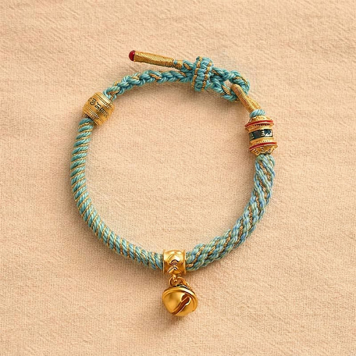 Buddha Stones Kupfer-Emaille-Glocken-Weisheits-Tibetisches Seilarmband - image 16