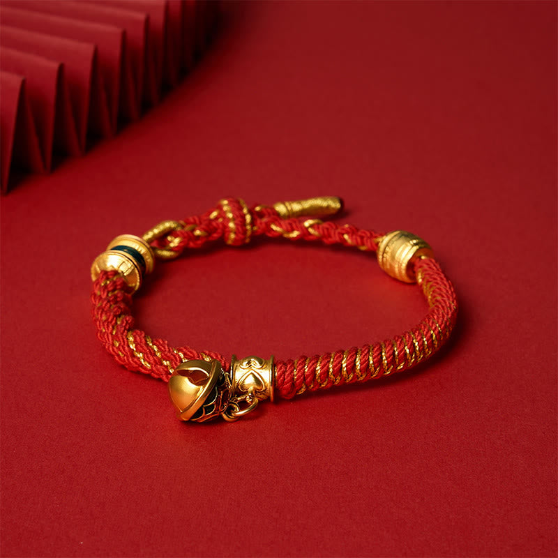 Buddha Stones Kupfer-Emaille-Glocken-Weisheits-Tibetisches Seilarmband - image 2