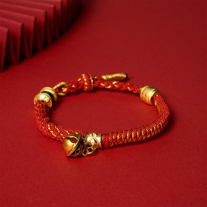 Buddha Stones Kupfer-Emaille-Glocken-Weisheits-Tibetisches Seilarmband - image 2