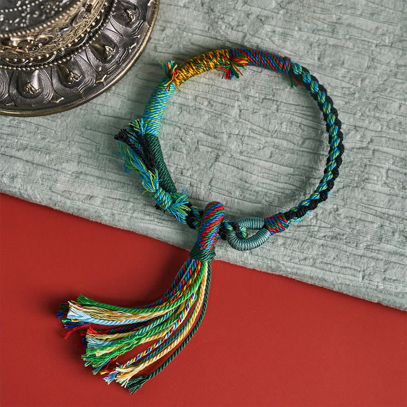 Buddha Stones Retro-Boho-Armband aus Baumwollseil mit verstellbaren Quasten - image 11