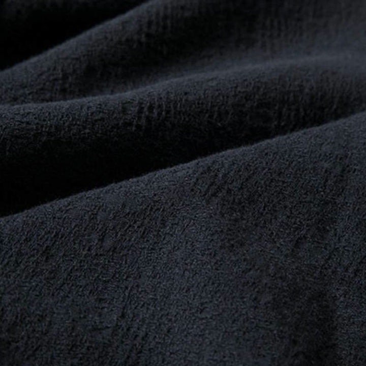 Buddha Stones Minimalistischer Kimono für Herren aus einfarbiger Baumwolle mit Kordelzug, V-Ausschnitt und Schnürung für Herbst und Winter – ideal für Herbst und Winter. - image 7