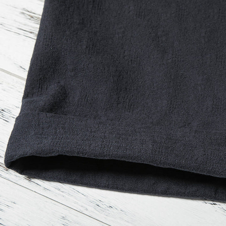 Buddha Stones Minimalistischer Kimono für Herren aus einfarbiger Baumwolle mit Kordelzug, V-Ausschnitt und Schnürung für Herbst und Winter – ideal für Herbst und Winter. - image 6